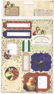 Docrafts Papermania 2 Sheet Pack 18 Foiled Letter to Santa Christmas Die Cut Tag - Picture 1 of 1