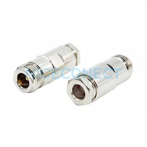 1x N Clamp Jack Female Coax Connector For LMR300 RG5 RG6 Cable Solder Straight - Picture 1 of 4