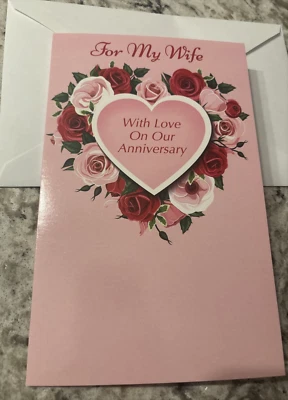 STOCKWELL GREETING CARDS Anniversary For My Wife With Love, I Love You 5”x7.75" Stockwell Greeting Card