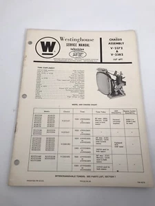 Westinghouse Television Service Manual Chassis Assembly V-2372 V-2382 110 Aft - Picture 1 of 10