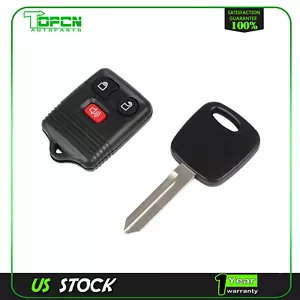 Remote Car Fob + Key For Ford Ford E-350 Super Duty 6.8L 2007-2014 CWTWB1U345 - Picture 1 of 9