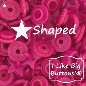 KAM Broches de presión Forma de estrella G122 Rosa fucsia Plástico Botones a presión Sin coser Coser Artesanías - Imagen 1 de 11