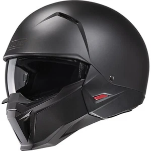 HJC i20 Solid Gr. L Motorrad Helm Jethelm mit Sonnenblende schwarz matt - Bild 1 von 5