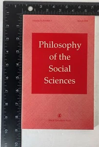Philosophie der Sozialwissenschaften, März 1994 Band 24 Nr. 1, Sagezeitschriften - Bild 1 von 6