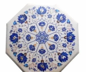 18" Marble Coffee Table Top Semi Precious Stone Pietra Dura Home Furniture - Picture 1 of 1