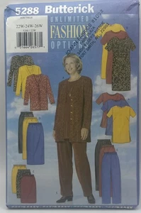 Butterick 5288 Misses Jacket Skirt Pants Shirt Dress Pattern 22W-26W Uncut - Picture 1 of 3