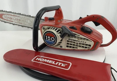 Motosierra automática Homelite 150 con barra y cubierta OEM 16" Foto 1 de 4
