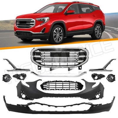 Nueva rejilla de parachoques delantera completa con cubierta de faro antiniebla para GMC Terrain 2018-2021 Foto 1 de 4