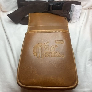 Bolso Bandolera Canyon Cuero Buffalo Shell Nuevo con Etiquetas Marrón Vulcano Divertido Disparo Logo Eslinga - Imagen 1 de 12