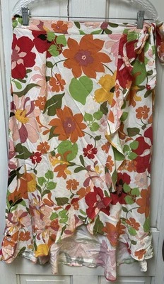 Rachel Roy Size Large Floral Print Wrap Asymmetrical Midi Skirt - Image 1 of 4