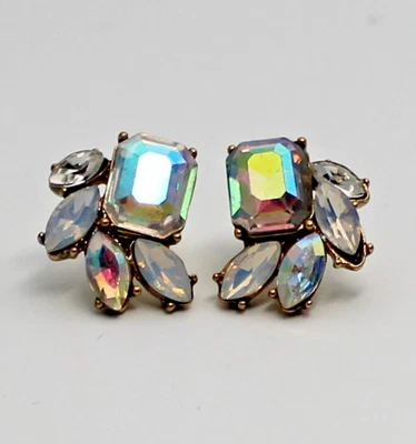 NUEVO J.CREW Aretes con racimo de cristal iridiscente formales/casuales Foto 1 de 4