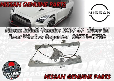 Regulador ventana delantera izquierda conductor Nissan Infiniti FX35 45 80721-CL70B genuino Foto 1 de 4