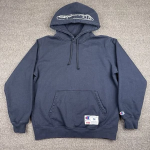 Supreme x Champion Hoodie Sweatshirt Mens Medium Blue Streetwear Collab - Picture 1 of 7
