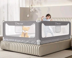 Toddler Bed Rail Guard with Double Lock for Twin, Full, Queen, King Beds 74.8" - Picture 1 of 6