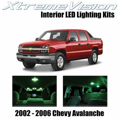 XtremeVision Interior LED for Chevy Avalanche 2002-2006 (16 PCS) Green - Image 1 of 4