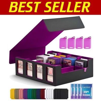 2400+ Capacity Trading Card Storage Box with Magnetic Lid & Commander Display - Image 1 of 4