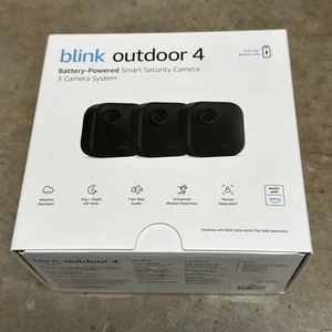 Blink Outdoor 4 1080p Wi-Fi Outdoor 3-Camera Security System - Black- New Sealed - Picture 1 of 4