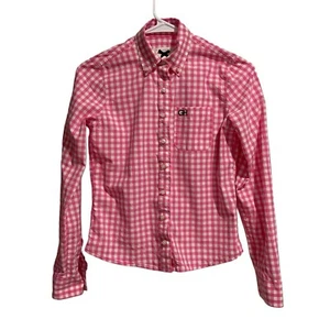 Gilly Hicks Sydney Women's Gingham Button Down Shirt size XS Pink - Picture 1 of 8