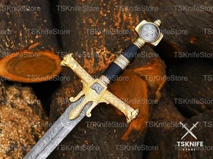 King Solomon Sword with Handmade PREMIUM Quality Sheath Best Gift for men - Picture 1 of 6