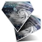 2 x Diamond Stickers 7.5 cm - Awesome Hurricane Storm Weather Rain  #8724