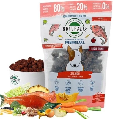 Naturalis 500g Trockenbarf Hund 80% Lachs getreidefrei ohne Zusätze 100% Natur - Bild 1 von 4