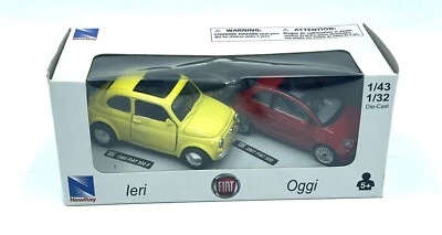 NEWRAY FIAT 500 IERI E OGGI 2 Modelli Scala 1:43#1:32 Nuove #NIB NF - Immagine 1 di 3