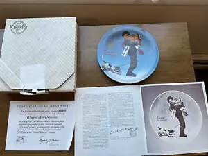 ENVUELTO EN NAVIDAD Knowles 1981 Caja de Placas de Coleccionista Certificado de Autenticidad Norman Rockwell - Imagen 1 de 9
