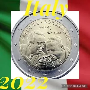 Italia 🙂 🙂 Moneda de 2€ euros 2022 UNC Jueces Falcone Borsolino anti mafia corrupción - Imagen 1 de 6