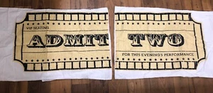 Admit Two Pillowcases Sleeposophy  Admission Ticket Movie 100% Cotton 20x36 king - Picture 1 of 1