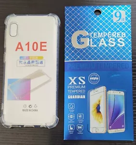 Clear Slim TPU Soft Shockproof Case + Tempered Glass for Samsung Galaxy A10e - Picture 1 of 2