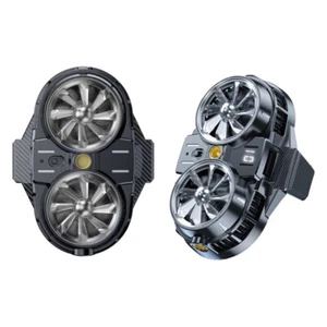 Mobile Phone Heat Dissipator Semiconductor Double Fans LED Light Low Noise - Zdjęcie 1 z 10