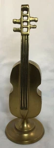 Cello Messing Buchstütze Dekor 10 1/2" H - Bild 1 von 7