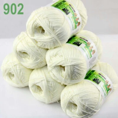 Summer 6Ball x 50g Bamboo Cotton Baby DIY Thread Knitting Crochet Finger Yarn 02 - Image 1 of 3