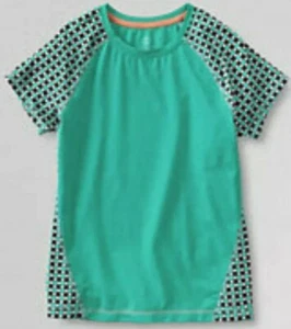 Lands End Girls Shirt Top Tee Medium M 5-6 New NWT Green Active Summer Short Sle - Bild 1 von 10