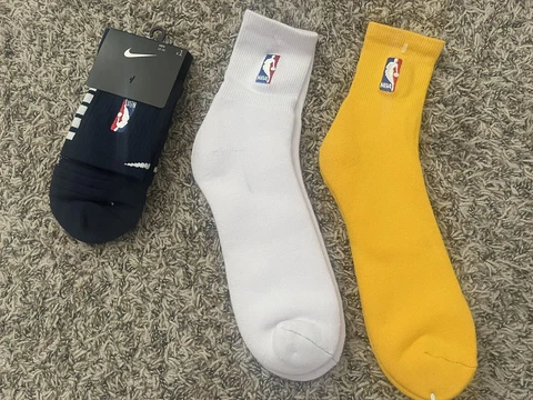 (3) NEW TEAM ISSUED NBA NIKE BASKETBALL GAME ELITE  SOCKS SZ.XL SHOES SZ.13-15 Cover