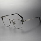 Titanium Eyeglass Frames Womens Mens Rectangle Fashion Glasses Frame RX-able AT