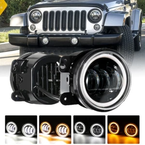 2pcs 4" INCH LED Fog Lights DRL Amber White for Dodge Journey 2009/Dodge Magnum - Picture 1 of 12