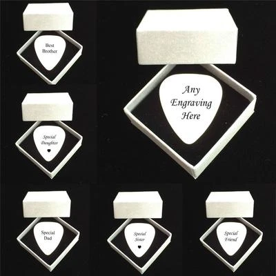 Personalised Guitar Plectrum, Pick with Any Engraving for Dad, Brother, Daughter