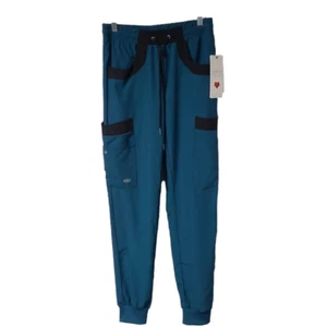 Medics NY Laundry Peeling Trainingshose Cargo blau schwarz Besatz klein Damen medizinisch - Bild 1 von 10