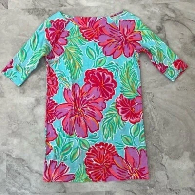 Lilly Pulitzer Shorely Blue Bellini Floral Slub Cassie Dress XS - Image 1 of 4