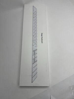 Apple Magic Keyboard with Numeric Keypad Silver MQ052LL/A Wireless A1843 white - Image 1 of 4