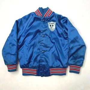 Vintage 80s/90s Chalk Line Disney Mickey Mouse Satin Varsity Jacket Youth USA - Picture 1 of 6
