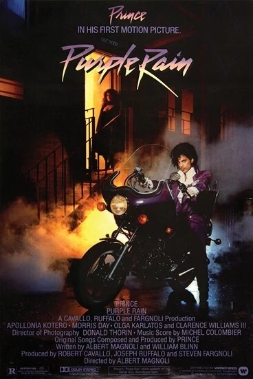 PRINCE PURPLE RAIN MOVIE POSTER WITH CREDITS NEW 24X36 FREE SHIPPING - Image 1 of 1