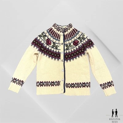 Suéter de Lana Mohair Woolrich Vintage Años 90 Para Mujer Medio Suroeste Azteca Boho Foto 1 de 4