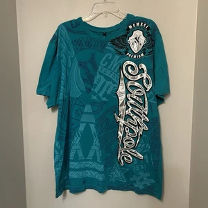 y2k blue grunge y2k trending Southpole Graphic T-Shirt affliction XXL EUC - Picture 1 of 7