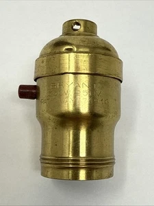 Antique Vintage BRYANT Light Lamp Socket Brass Toggle Switch NICE!!! - Picture 1 of 11