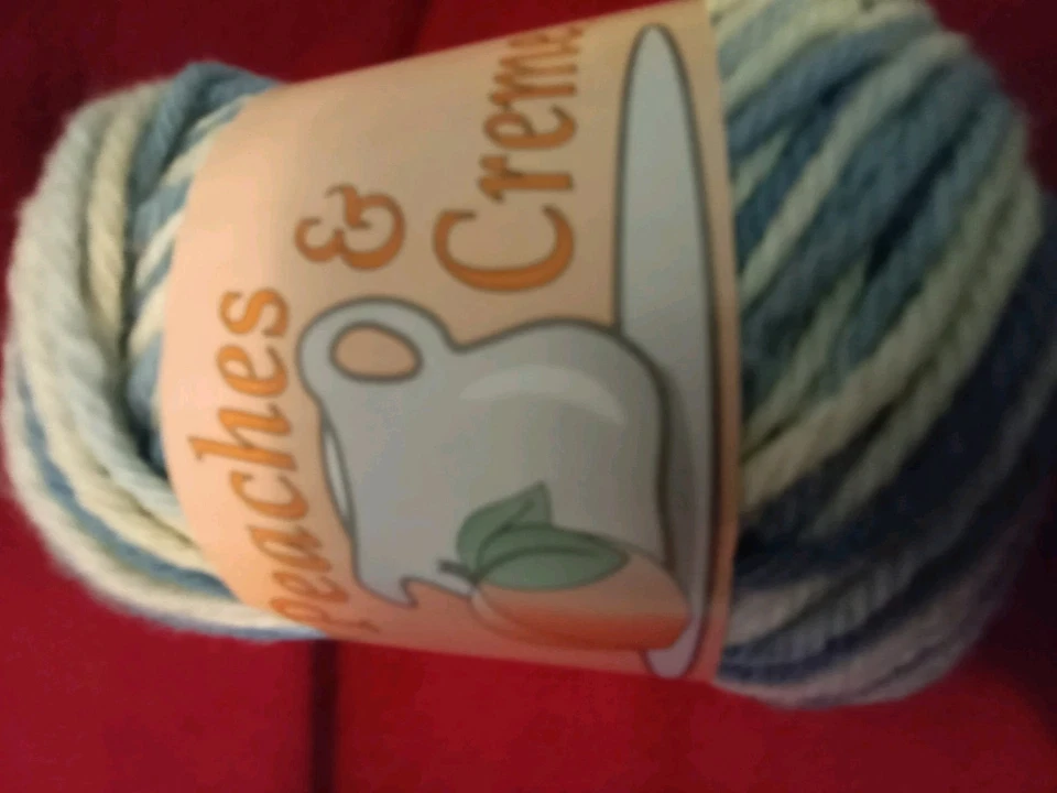 1 ball Peaches & Creme Blue ombre shaded denim 133 Cotton Yarn knitting crochet - Image 1 of 4