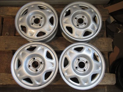 ein Satz neuwertige Stahlfelgen Chevolet Spark M300 - 4,5Jx14 ET43,5 4x100 - Bild 1 von 4