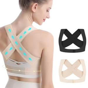 Adjustable Straps Shoulder Straightener Back Correction Belt Spine - Picture 1 of 12