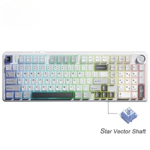 Gaming Mechanical Keyboard Three Mode Wireless Hot Swappable Gasket Structure - Picture 1 of 33